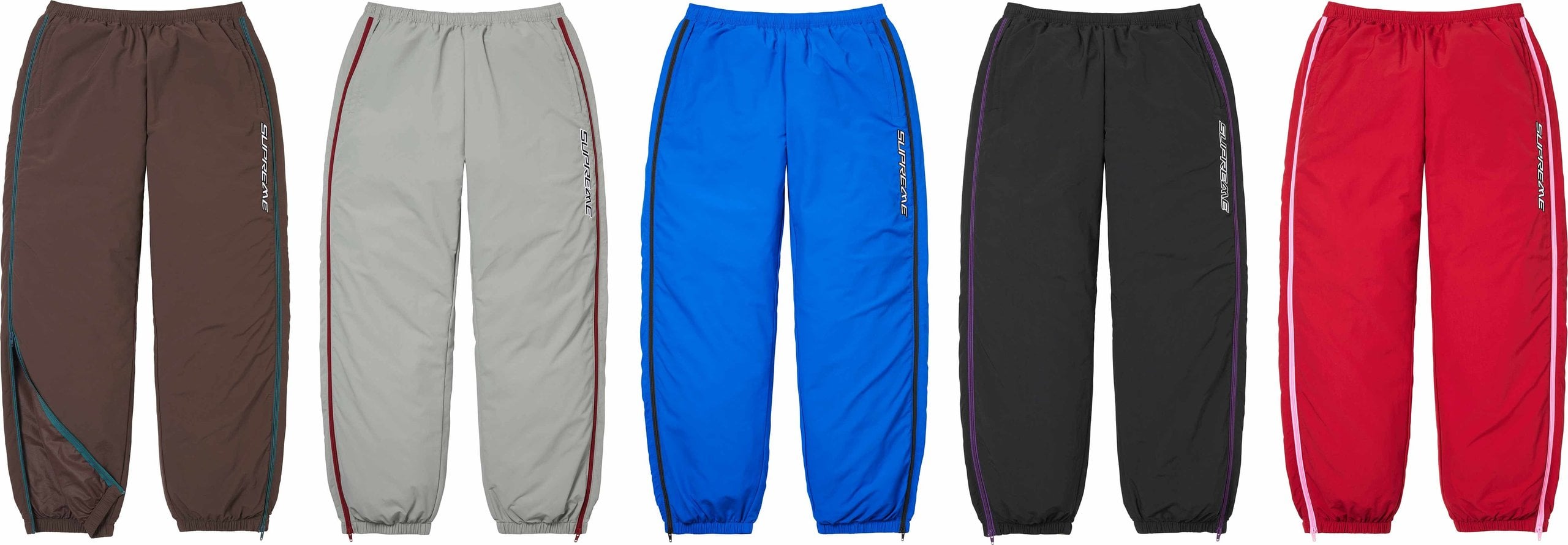 Contrast Zip Warm Up Pant